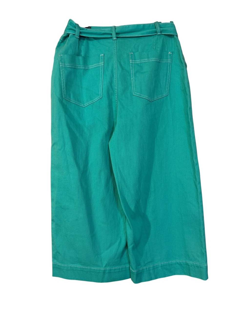GB Girls Women’s Paperbag Waist Wide Leg Culotte Shorts Teal NWT Size 13 - Picture 2 of 11